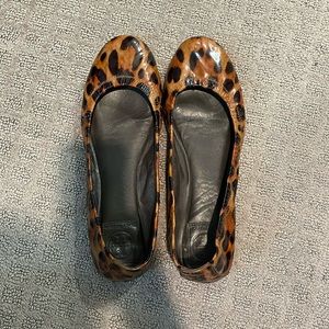 Tory Burch Minnie Leopard Ballet Flats